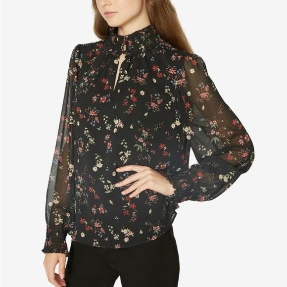 Sanctuary Tops - Sanctuary Black Floral Top. 100% Rayon. Size: M